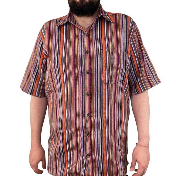 NWOT The Territory Ahead Orange Striped Button Down Shirt - Picture 13 of 13